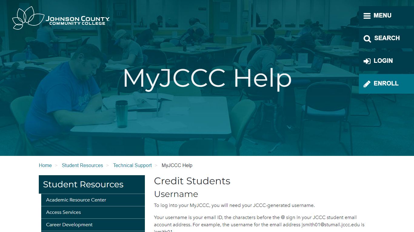 MyJCCC Help | Johnson County Community College